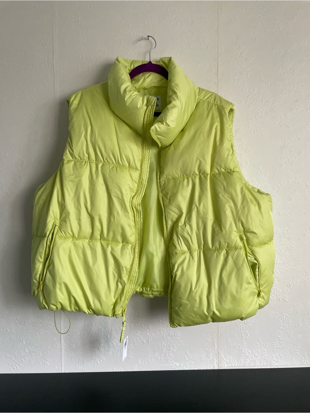 Old Navy Neon Lime Puffer Vest